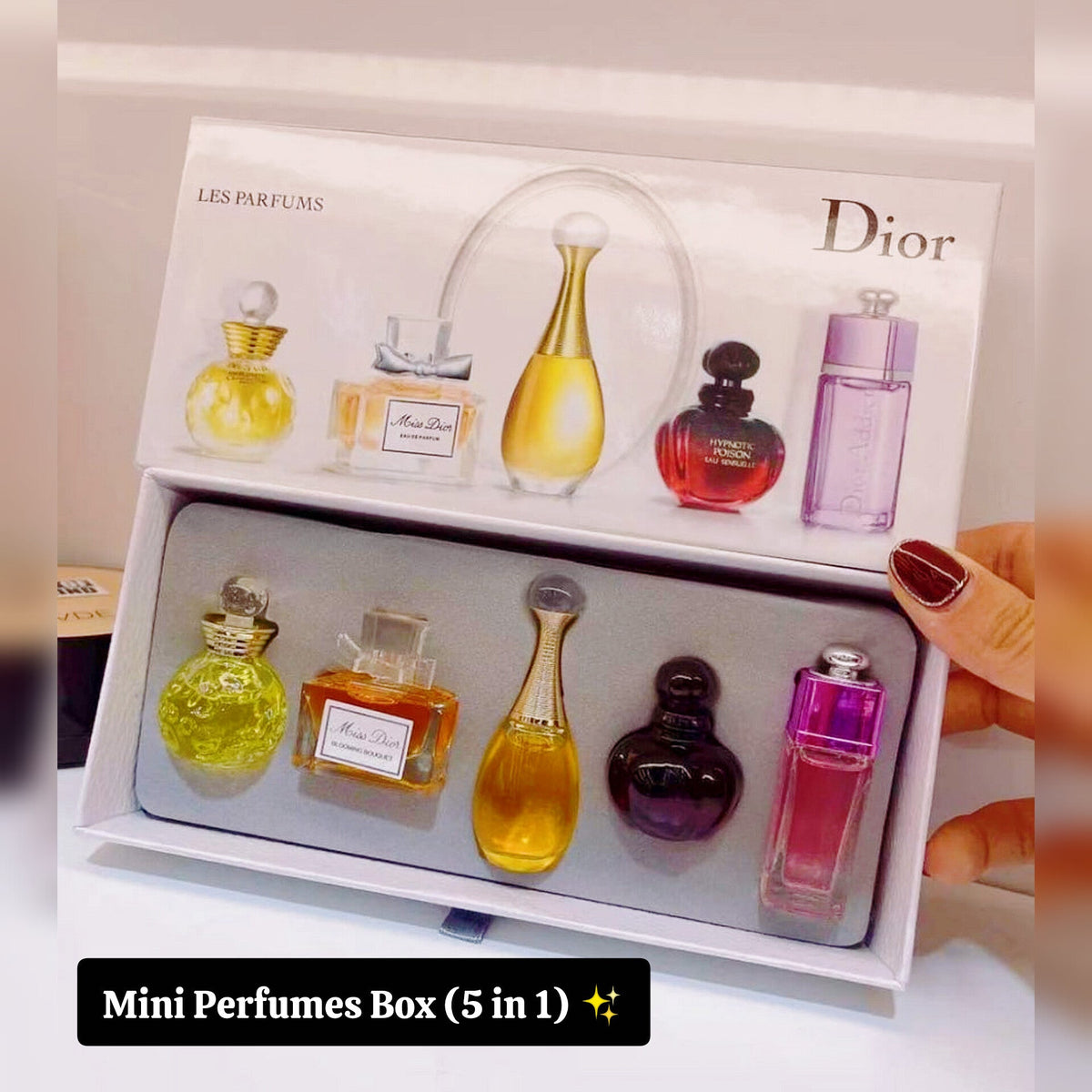 Dior Mini Perfumes Box (5 In One) ✨